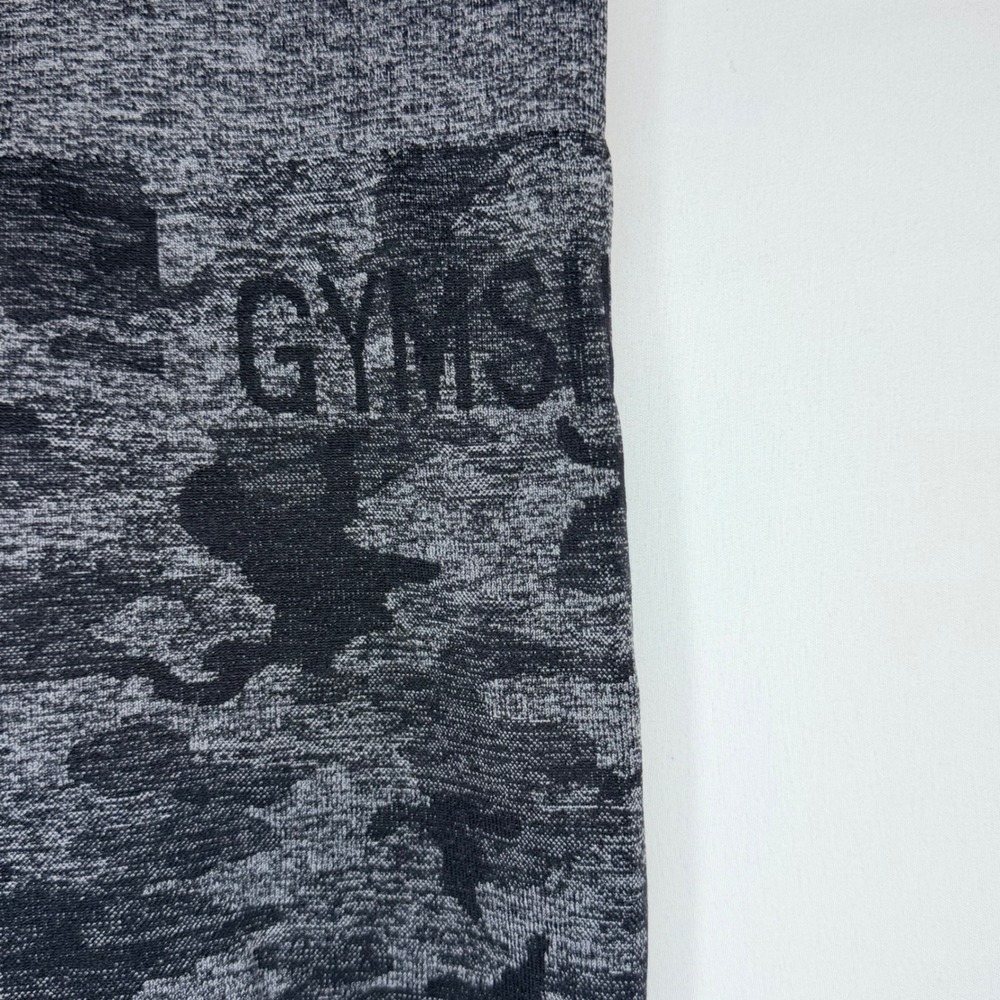 Gymshark Adapt Camo Seamless Leggings Black Grey High Waisted Ruched Back Small - Picture 4 of 8